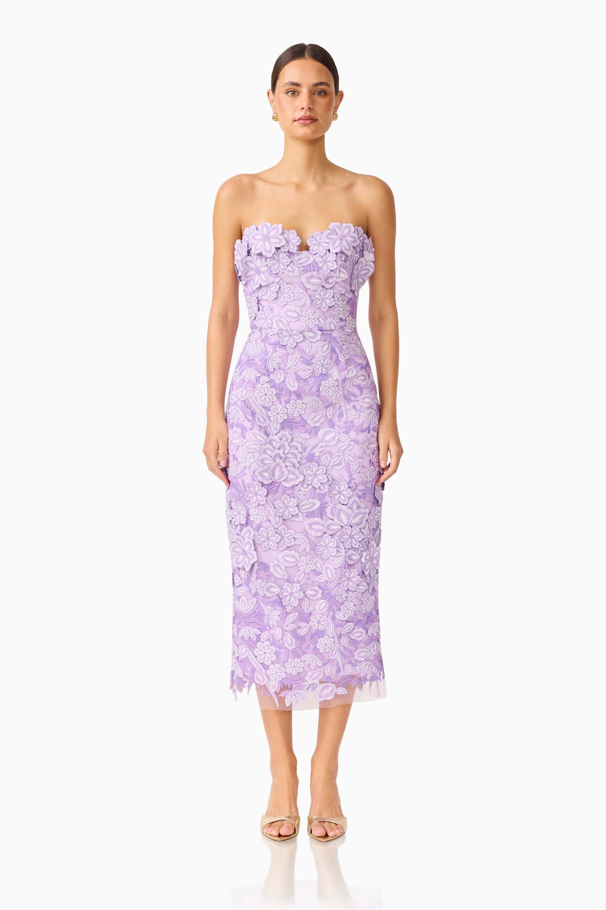 Floral Strapless Dress