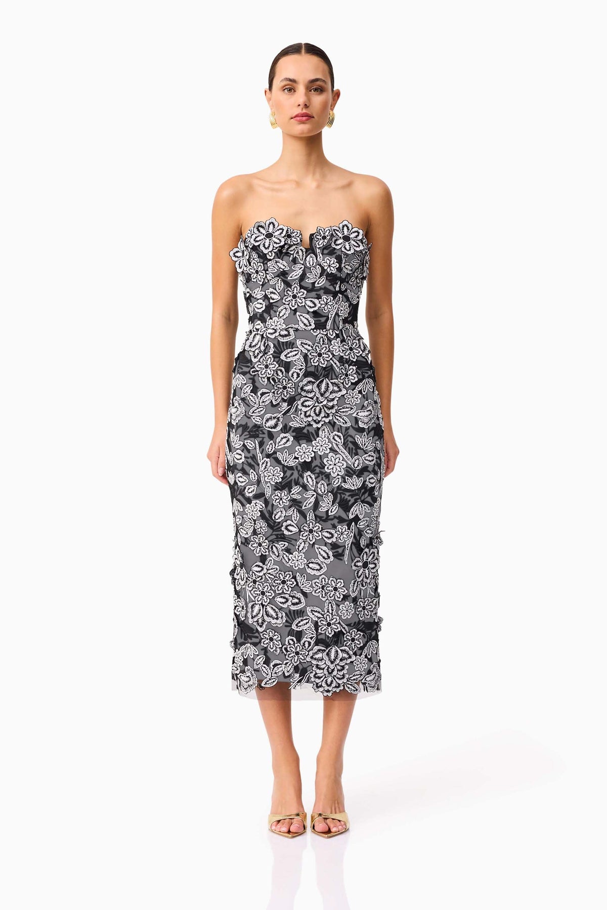 Floral Strapless Dress