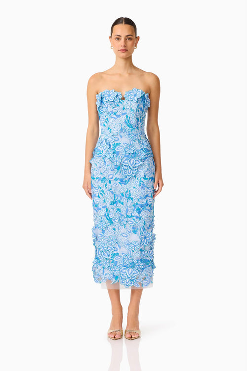 Floral Strapless Dress