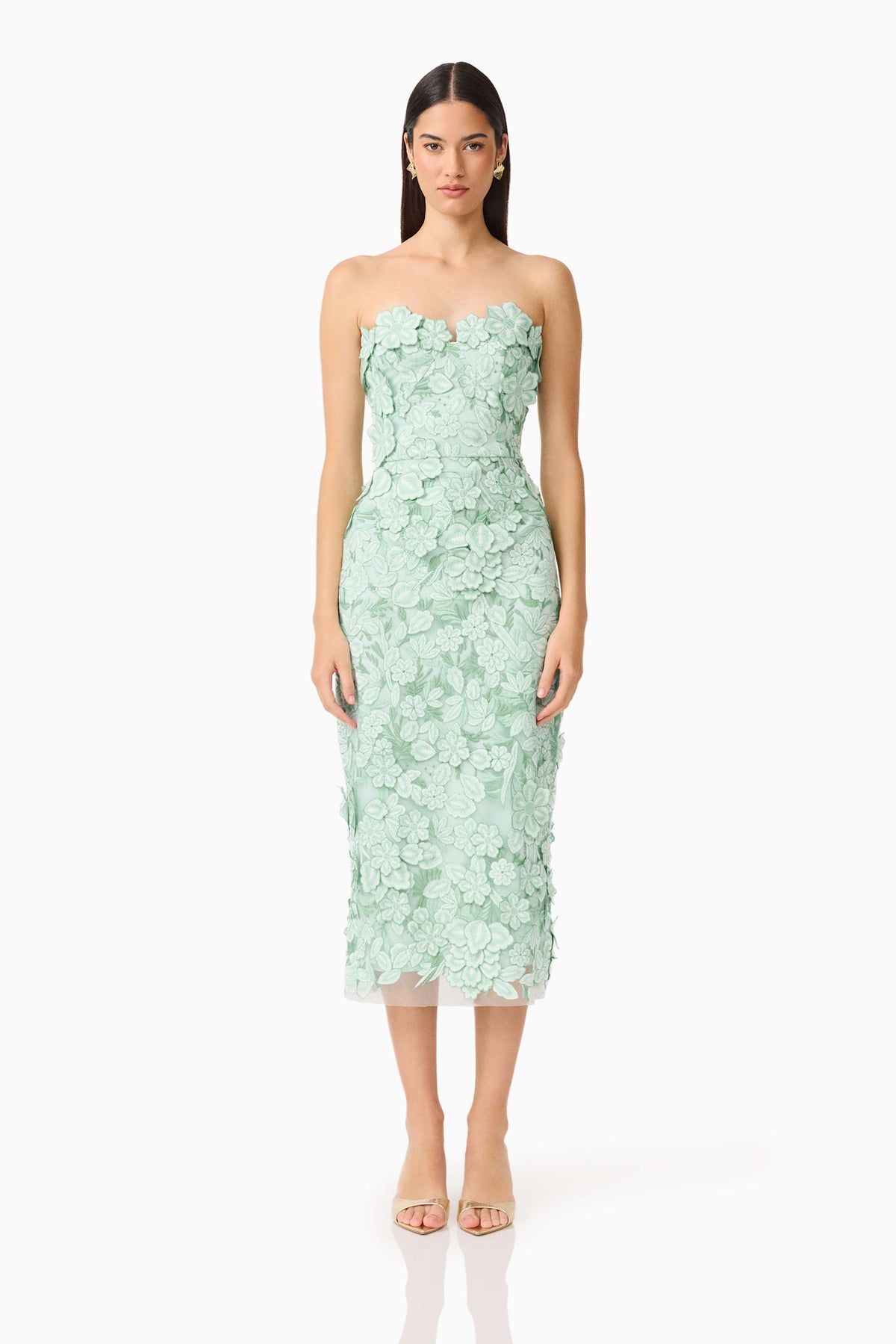 Floral Strapless Dress