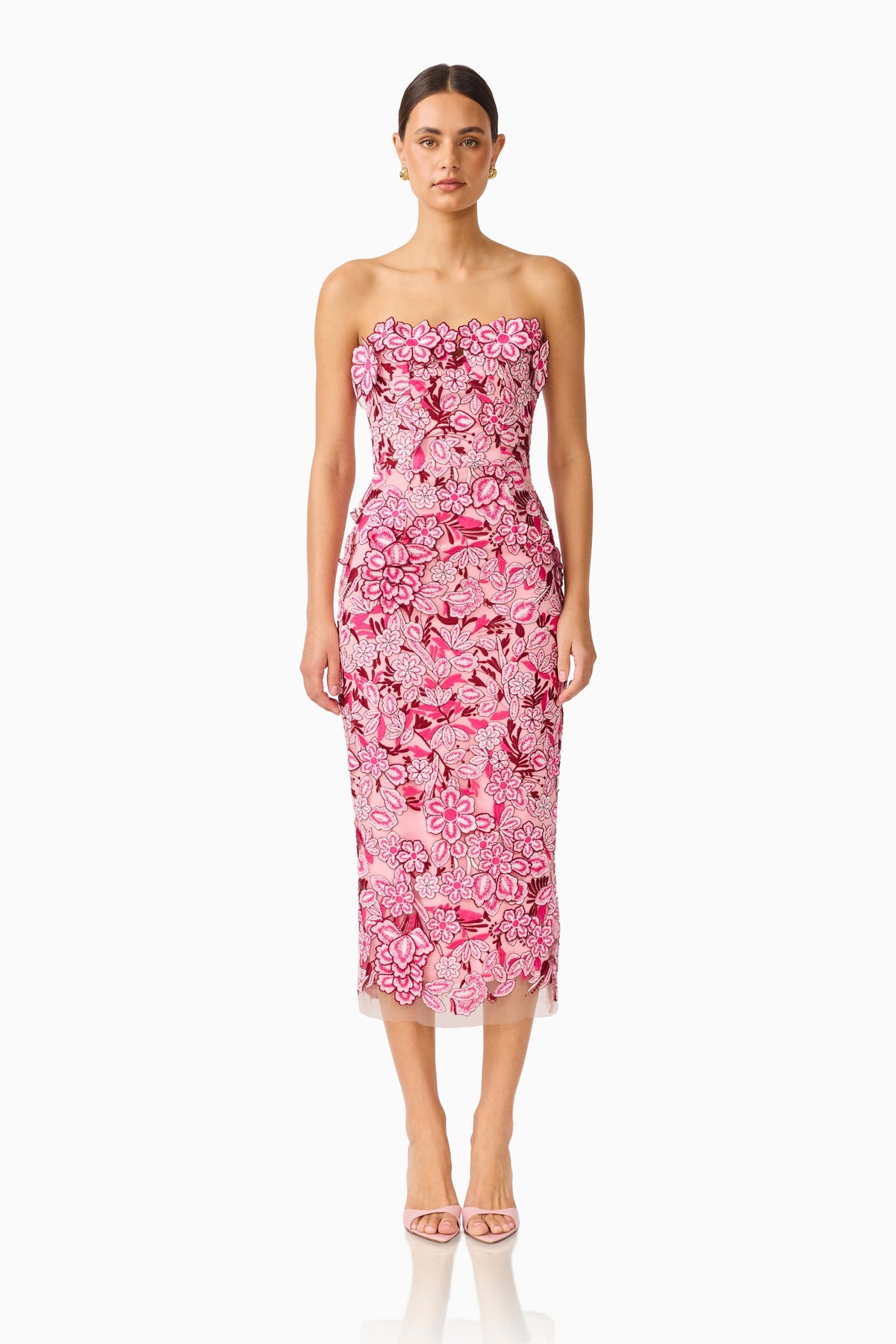 Floral Strapless Dress