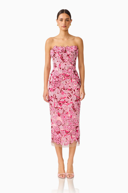 Floral Strapless Dress