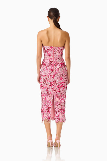 Floral Strapless Dress