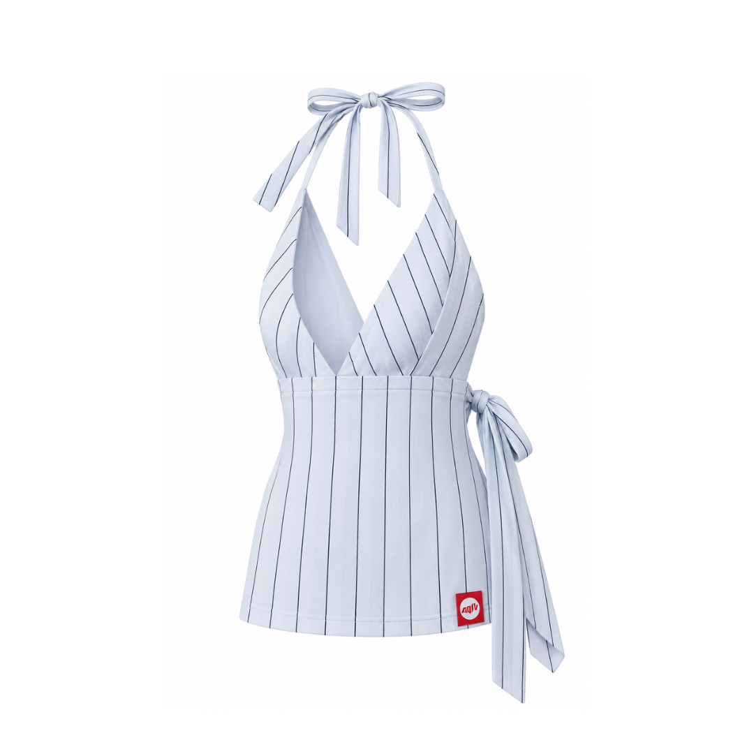 Adjustable Halter Wrap Top