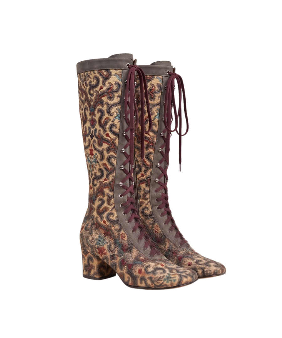 Vintage Lace-Up Boots