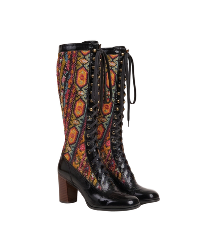 Vintage Lace-Up Boots