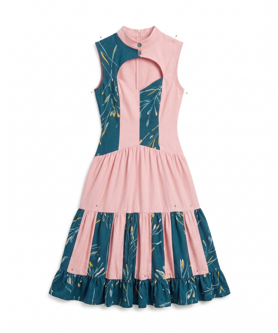 Botanical Cutout Dress