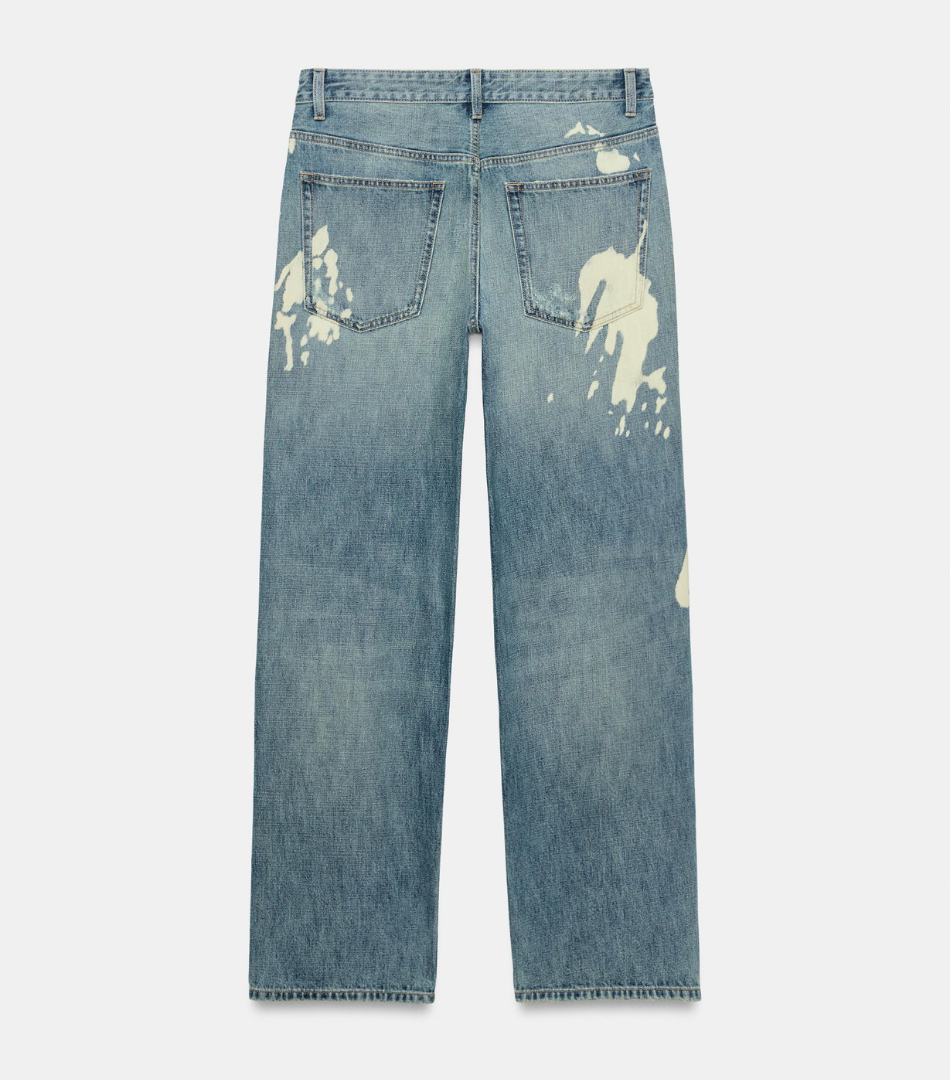 Mid-Rise Splatter Jeans